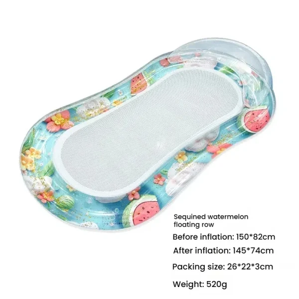 Salón flotante inflable Extra grande para piscina para adultos con respaldo para reposacabezas, cama flotante de agua para natación, relajación de verano al aire libre