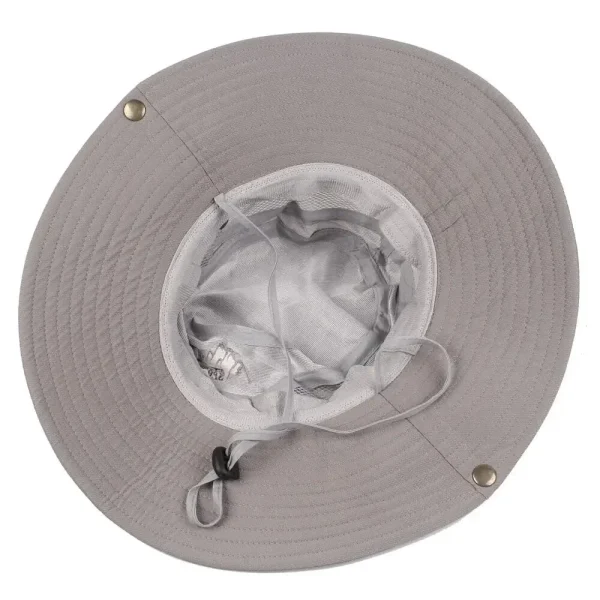 kf-Sd7783c1c0e134534b86eabfa0fadc3ccj Sombrero de cubo de verano para hombre, protección UV para exteriores, ala ancha, Panamá, Safari, caza, senderismo, sombrero de pescador de malla, gorra de protección solar para playa