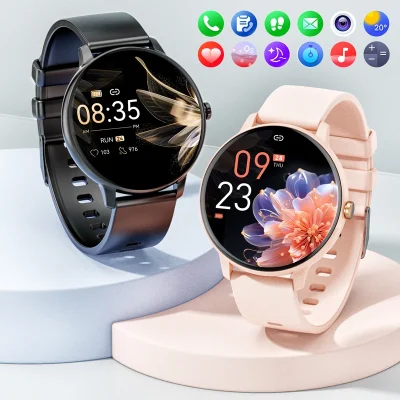 kf-Ab12b59fcb72542c587ad5a1e1d03e9b9M Reloj inteligente para mujer Bluetooth llamada 1,39 pantalla táctil relojes inteligentes para hombres monitoreo de saludIP67 Fitness impermeable