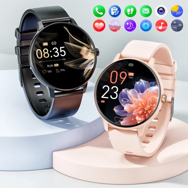 kf-Ab12b59fcb72542c587ad5a1e1d03e9b9M Reloj inteligente para mujer Bluetooth llamada 1,39 pantalla táctil relojes inteligentes para hombres monitoreo de saludIP67 Fitness impermeable