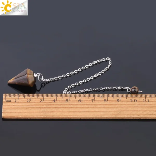 Colgante Péndulo con Piedra Natural para Hombre y Mujer, Collar con Cristal Curativo de Pequeño Tamaño, cuarzos piedras naturales , pendulo adivinacion , piedras semipreciosas naturales F366