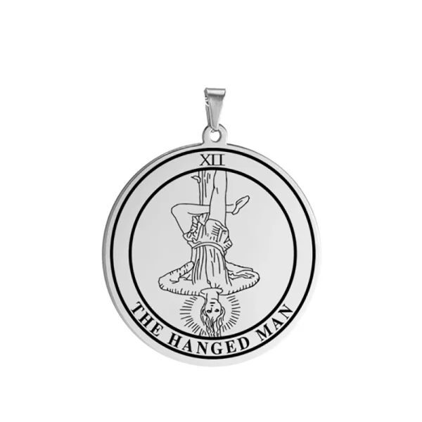 kf-Hbd1f55b58ed849d084ac8375649fda6cJ Dawapara-colgantes de Tarot de acero inoxidable para collar, llavero, cartas de Tarot, dijes para fabricación de joyas, accesorios de amuleto Vintage