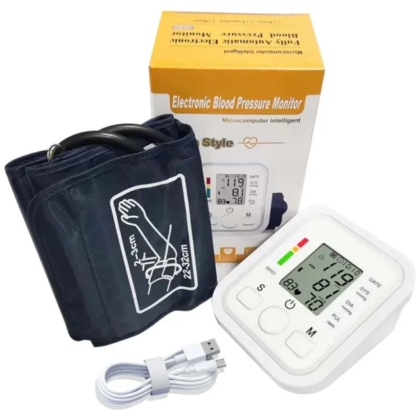 kf-S0322ef65eff0482caa7f9cdc1c497fc2t Tonómetro portátil Digital, tensiómetro, Monitor de frecuencia cardíaca, presión arterial del brazo, equipo de BP, automático, médico profesional
