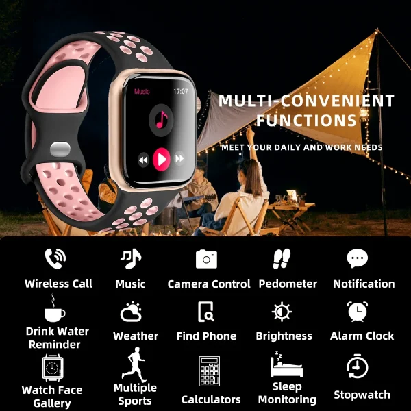 kf-S26bfe1b83c0245db8d38009389a3f4626 Reloj inteligente respuesta llamada mensaje música salud deporte pulsera Fitness Tracker mujeres hombres serie 8 Smartwatch para Android IOS