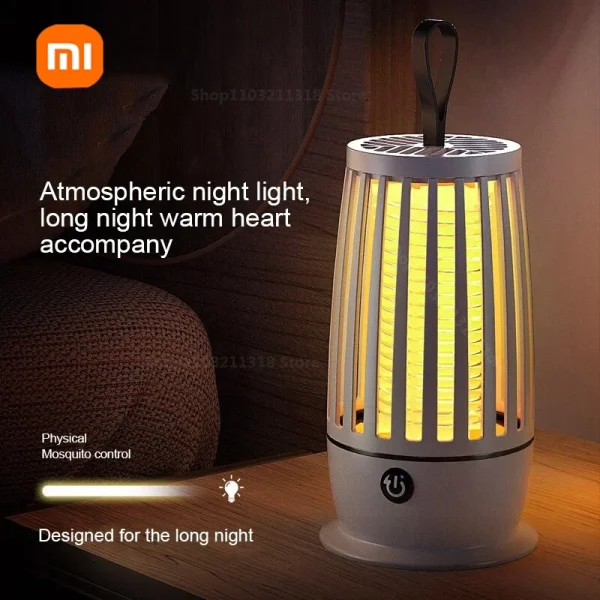 kf-S2b2d70f7b8a34be2b85343c434cf0dfaV Xiaomi-Lámpara antimosquitos portátil, repelente de mosquitos, calentador, trampa para moscas, mata insectos eléctrico silencioso, recargable por USB para interiores