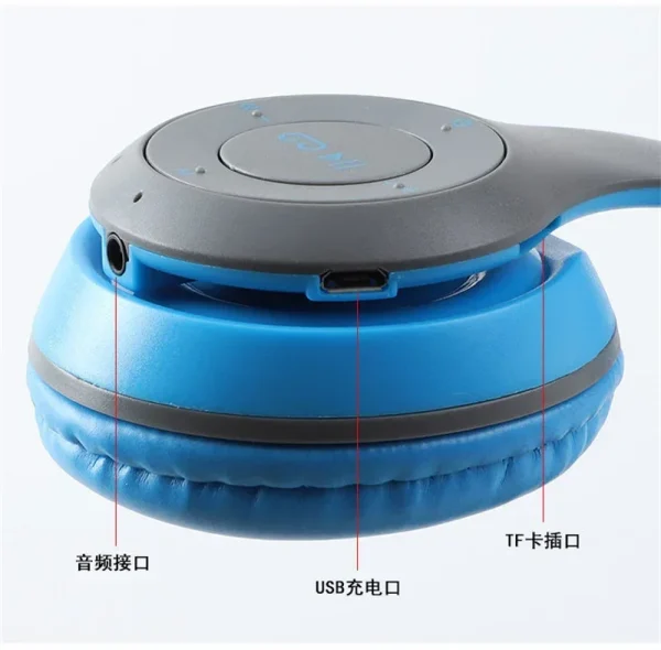 kf-S2dd5e5aa61dc49559e9132557449d7f3E Auriculares inalámbricos auriculares HIFI plegables auriculares con cancelación de ruido con micrófono adaptador USB para iPhone juego P47 auriculares