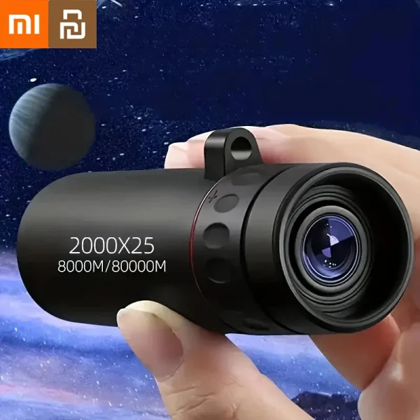 kf-S36b2817e95364740905e5d97131f4e0cs Telescopio Xiaomi Youpin 2000X25 HD telescopio Monocular telescopio de visión nocturna de alta potencia Mini alcance portátil de viaje