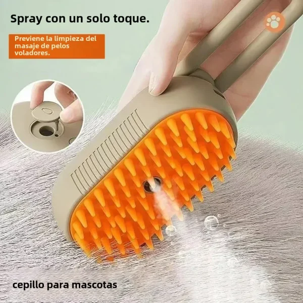 Peine explosivo para mascotas, peine de masaje con spray eléctrico para gatos y perros, spray de un solo toque, masaje antivuelo, peine para baño para gatos