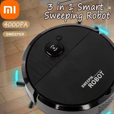 Xiaomi-Robot de barrido inteligente 3 en 1, aspirador de 4000Pa, fuerte succión, fácil de usar, suelos, pelo de mascotas, máquina de limpieza silenciosa para el hogar