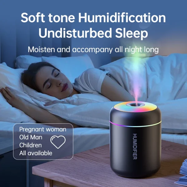 Mini humidificador de aire de 180ML, difusor de Aroma eléctrico USB, purificador de aceites esenciales, generador de niebla de aromaterapia, luces para coche, hogar y dormitorio