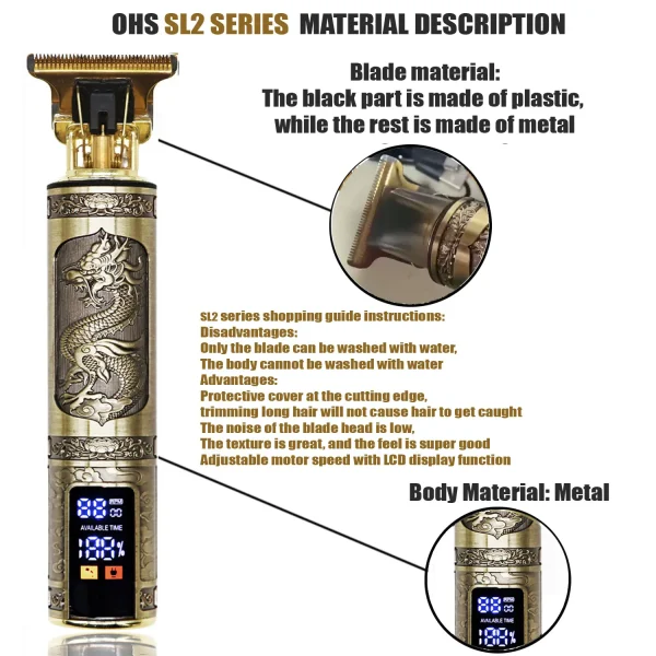 Afeitadora de pelo eléctrica inalámbrica T9, recortadora de pelo, electrodomésticos, maquinillas de afeitar para peluquero de viaje, máquina de afeitar para hombres, recortadora para hombre