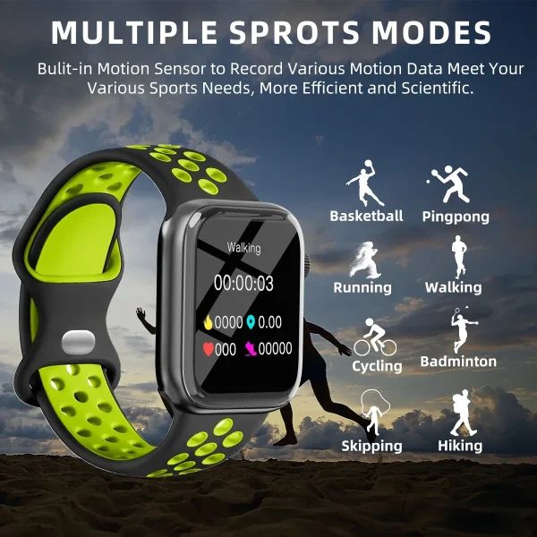 kf-S6db0cdbac22d40978bd48ad1aa9c3482x Reloj inteligente respuesta llamada mensaje música salud deporte pulsera Fitness Tracker mujeres hombres serie 8 Smartwatch para Android IOS