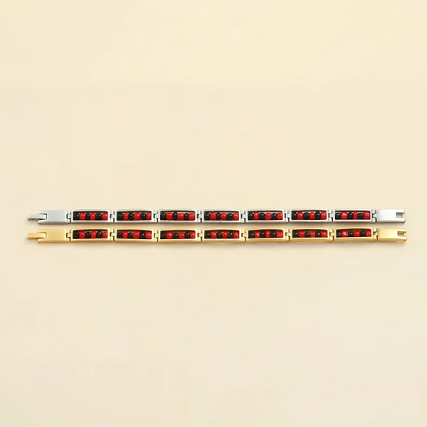 kf-S74fa492caed4432ab296e4d971a5a77fk CARLIDANA última nueva tendencia joyería de acero inoxidable Color rojo y negro pulsera de cuentas Orula brazalete de amuleto de la suerte Unisex para mujer