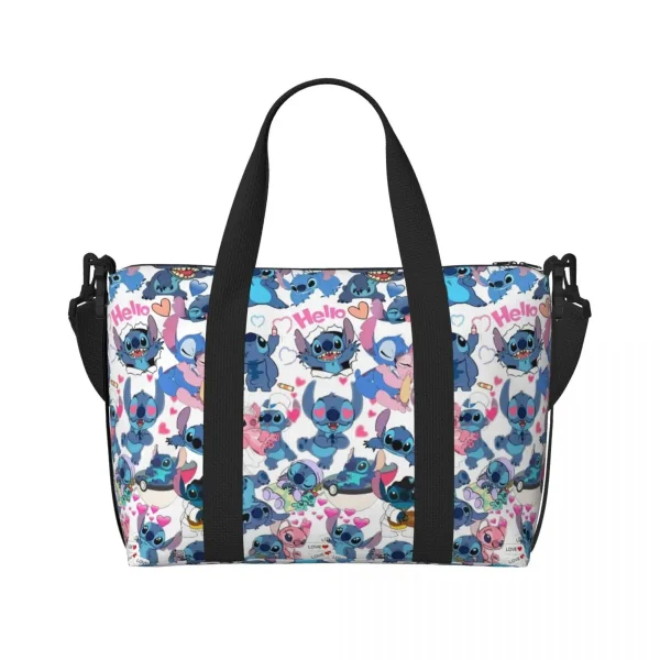 Bolso de mano personalizado de dibujos animados para mujer, bolsa grande de hombro para compras, gimnasio, playa, viaje