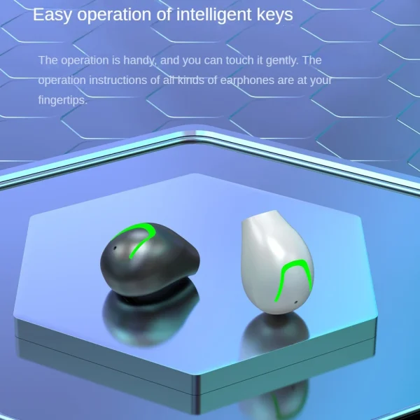 kf-S7d2577b12858403db1a1f962ec750a98G Mini auriculares invisibles Bluetooth 5,3, auriculares inalámbricos TWS, auriculares intrauditivos HiFi con reducción de ruido ENC y micrófono