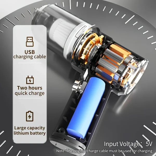 kf-S808683413fb846c09688814f7354cf64g Aspiradora PA 120W inalámbrica súper alta potencia succión soplado 2 en 1 aspiradora portátil de doble uso en seco y húmedo