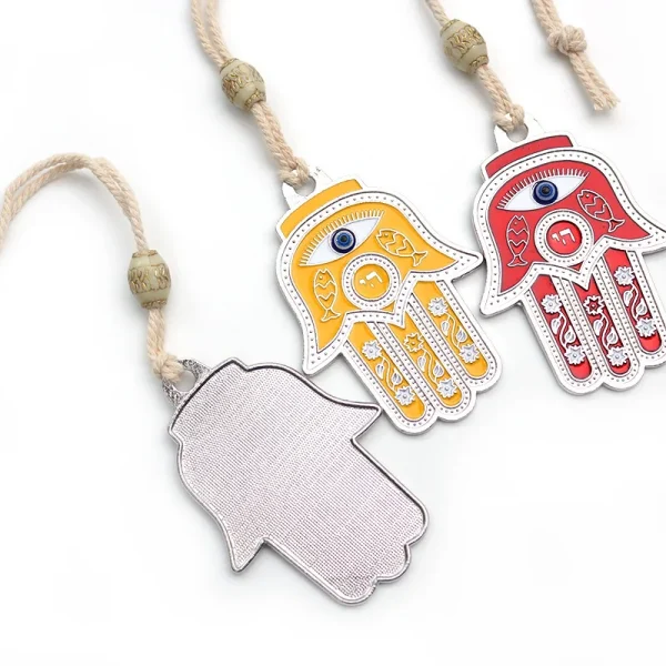 Colgante de pared de mal de ojo azul, decoración de pared de Hamsa, decoración del hogar judía griega, turco, hebreo, Khamash, Fátima, mano, regalo Nazar Boncuk
