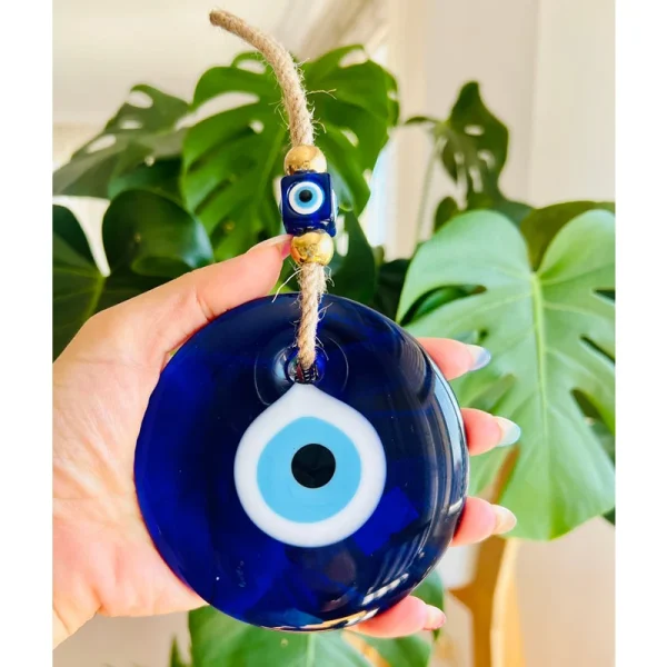 kf-S8bf15e7c80d644679469dbc0a265ed267 Colgante de pared de mal de ojo, abalorio de pared de ojo azul de cristal, decoración del hogar, Idea de regalo para el hogar, protección de la casa, regalo de mal de ojo turco, decoración de pared