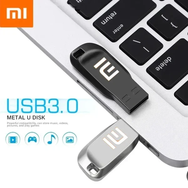 Xiaomi Flash Drives 2TB Usb 3,0 Mini Pendrive de Metal de alta velocidad 1TB 512GB Stick Unidad portátil Memoria impermeable almacenamiento U disco