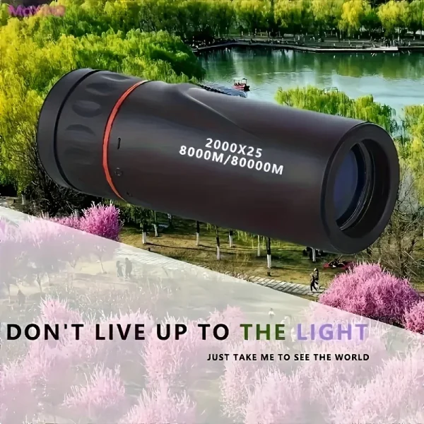kf-S9d1f7c890dc64a7cb98ea0c0f8826014z Telescopio Xiaomi Youpin 2000X25 HD telescopio Monocular telescopio de visión nocturna de alta potencia Mini alcance portátil de viaje