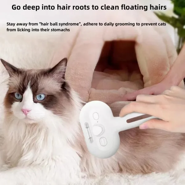 Peine para el pelo en aerosol para mascotas, cepillo de limpieza para quitar el pelo de mascotas, accesorios para el cuidado de gatos y perros, herramientas, peine humidificador de niebla de agua para desmastar