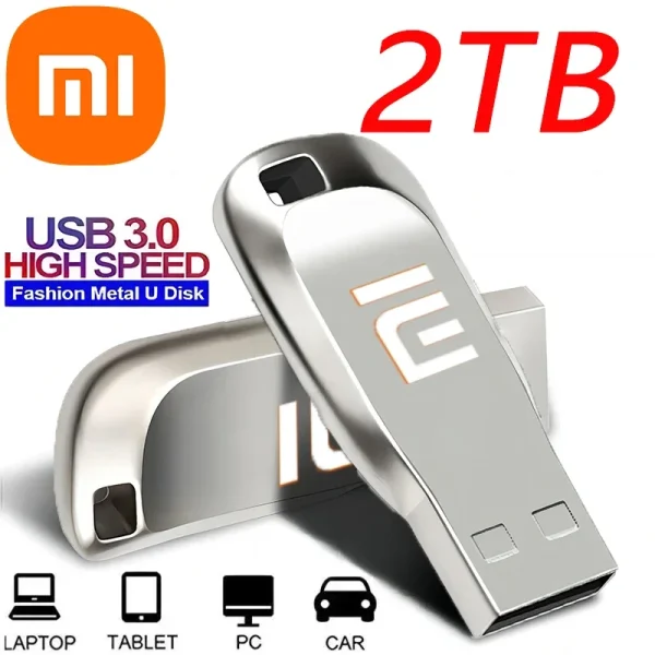 Xiaomi Flash Drives 2TB Usb 3,0 Mini Pendrive de Metal de alta velocidad 1TB 512GB Stick Unidad portátil Memoria impermeable almacenamiento U disco