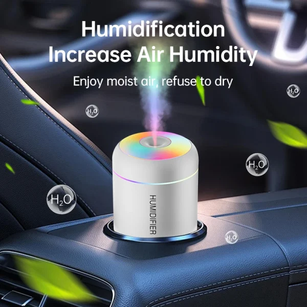Mini humidificador de aire de 180ML, difusor de Aroma eléctrico USB, purificador de aceites esenciales, generador de niebla de aromaterapia, luces para coche, hogar y dormitorio
