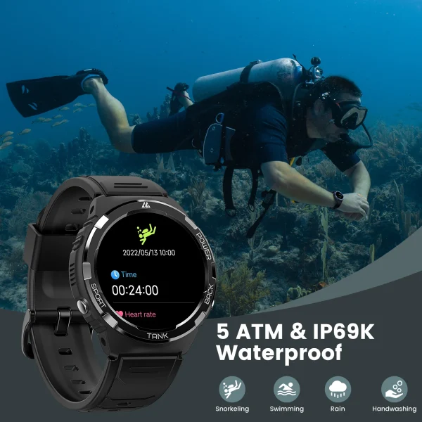 kf-Sd1e3e2573b5f4b3cab1b885cc0e61d51C Reloj inteligente militar KOSPET TANK S1 2025 Original para hombres y mujeres AMOLED IP69K 5ATM resistente al agua 60 días de batería de largo llamada Bluetooth