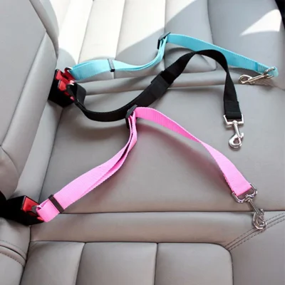 kf-Sdd25a38de3474c5b9f547724227e7159b Cinturón de seguridad ajustable para coche, gato, perro, asiento para mascotas, arnés para vehículo, Clip de plomo, palanca de seguridad, collares de tracción para perros, accesorios para perros