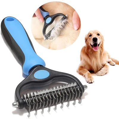 kf-Se60b99e82e834eff9b7fa88bc0816106W Cepillo profesional para quitar el pelo de perros, cortador de nudos de piel para mascotas, peine para cachorros y gatos, cepillos para el cuidado de perros, suministros de caída