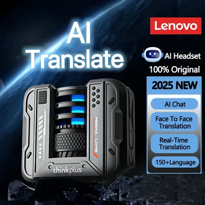 Lenovo LP49 AI auriculares de traducción inalámbricos Bluetooth 5,4 reducción de ruido llamada HD auriculares Oficina viaje traducción en tiempo Real