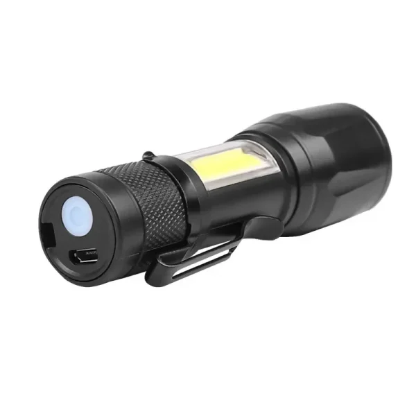 kf-Sfa1d4790578a410abfa983d45685d7dby Mini linterna LED COB + XPE, linterna portátil con carga USB, linterna de Camping con luz de enfoque con zoom, linterna táctica con Clip para bolígrafo
