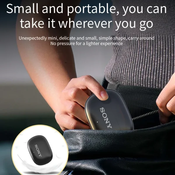 Auriculares y auriculares Bluetooth inalámbricos Sony, tapones para los oídos intrauditivos, impermeables, Fitness, movimiento, música, Hedset, funda con tapa