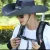 Sombrero de ala grande para hombre, gorra de pesca transpirable, protección solar UV, malla de pescador, senderismo, playa al aire libre, 15CM, novedad de verano