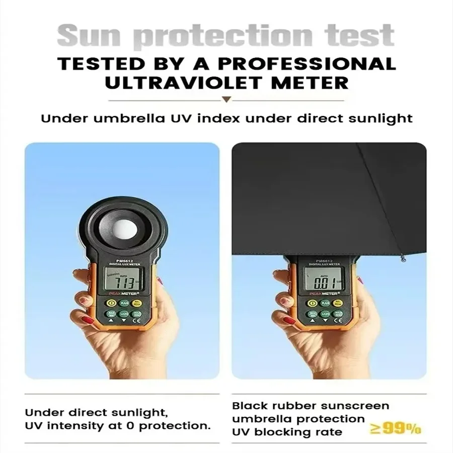 Paraguas totalmente automático con pegamento negro de 12 huesos, paraguas triple con quilla gruesa y duradera, paraguas plegable resistente a los rayos UV Paraguas totalmente automático con pegamento negro de 12 huesos, paraguas triple con quilla gruesa y duradera, paraguas plegable resistente a los rayos UV