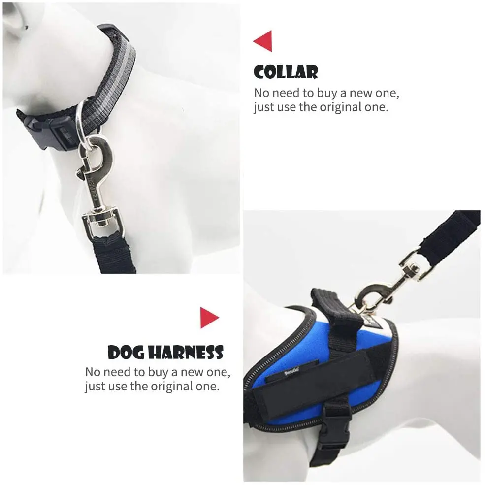Cinturón de seguridad ajustable para coche, gato, perro, asiento para mascotas, arnés para vehículo, Clip de plomo, palanca de seguridad, collares de tracción para perros, accesorios para perros