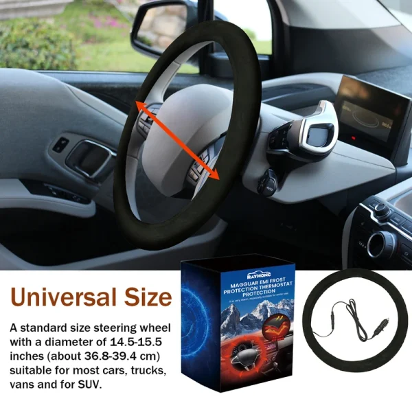 Protector Universal antideslizante para volante de coche, cubierta protectora de calentamiento y calefacción rápida para manos, nuevo