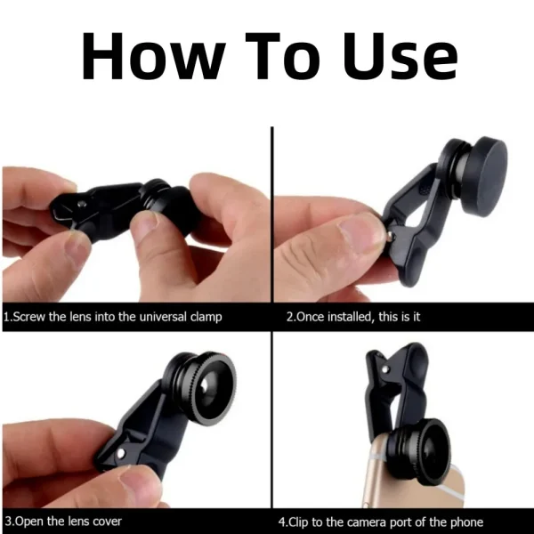 Universal 3 en 1 teléfono ojo de pez 0.67X gran angular Micro lente de cámara para iPhone Xiaomi Smartphone ojo de pez Zoom lente con Clip para teléfono
