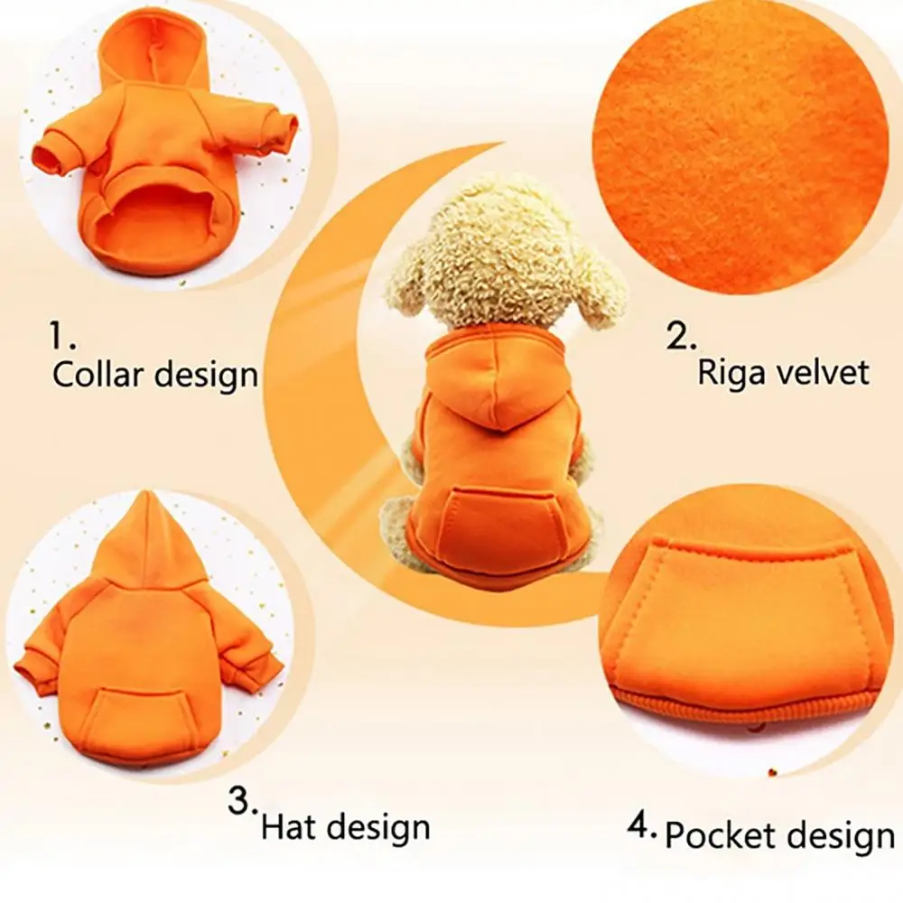 Sudaderas con capucha para perros de invierno, chaqueta para perros pequeños y medianos, abrigo para mascotas, ropa para cachorros, disfraz de Bulldog Chihuahuas, cachorro, mascota, otoño