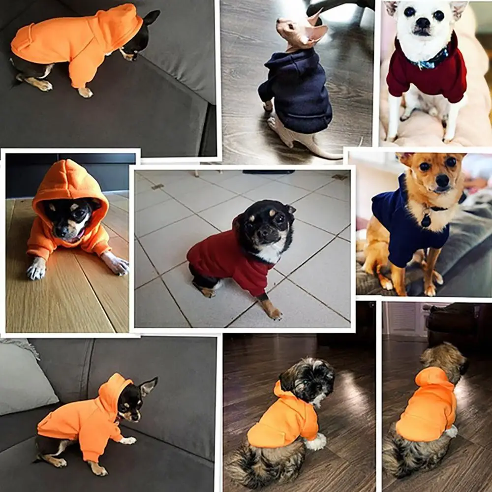 Sudaderas con capucha para perros de invierno, chaqueta para perros pequeños y medianos, abrigo para mascotas, ropa para cachorros, disfraz de Bulldog Chihuahuas, cachorro, mascota, otoño