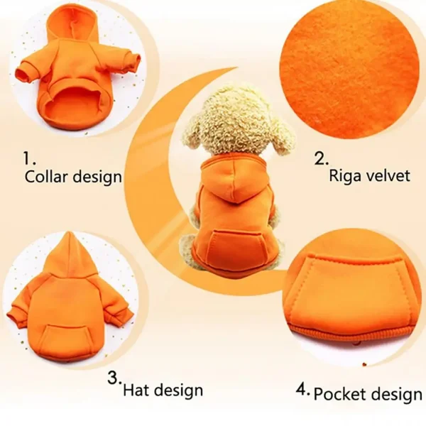 Sudaderas con capucha para perros de invierno, chaqueta para perros pequeños y medianos, abrigo para mascotas, ropa para cachorros, disfraz de Bulldog Chihuahuas, cachorro, mascota, otoño