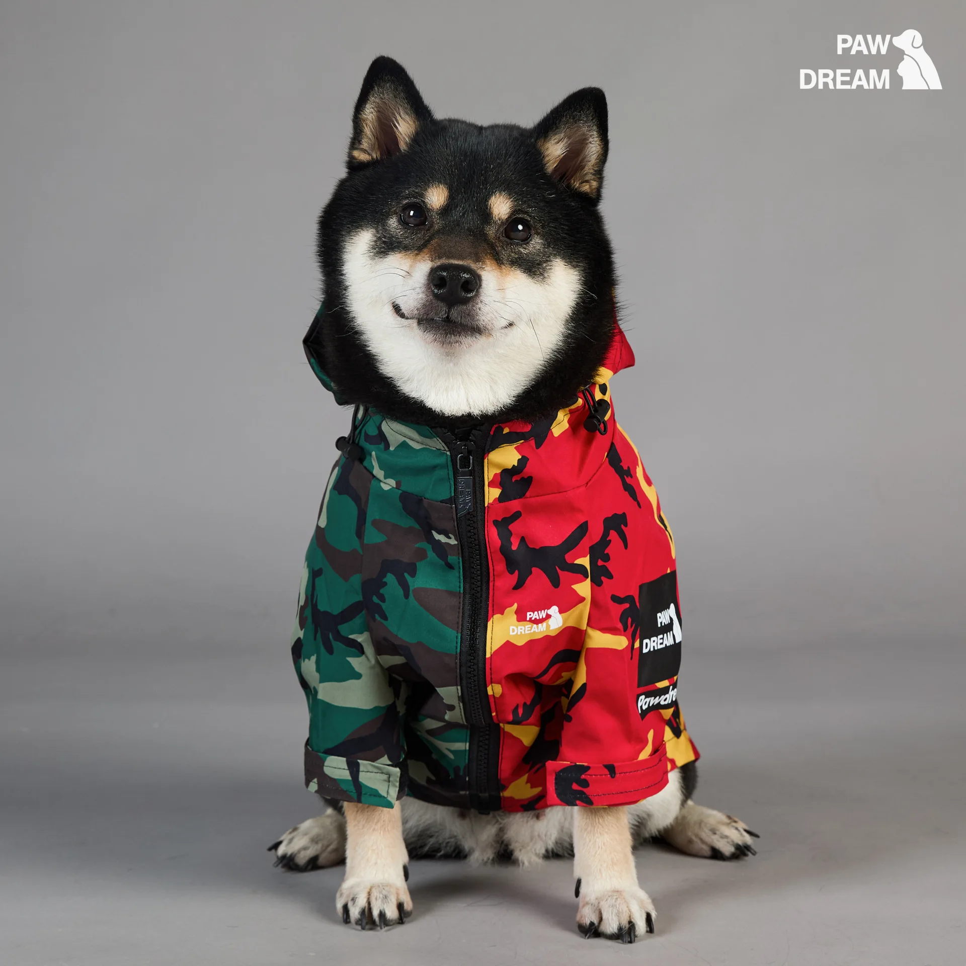 Camuflaje Pawdream mascota Otoño Invierno impermeable rompevientos exterior puerta grande perro chaqueta con capucha cachorro impermeable Camuflaje Pawdream mascota Otoño Invierno impermeable rompevientos exterior puerta grande perro chaqueta con capucha cachorro impermeable