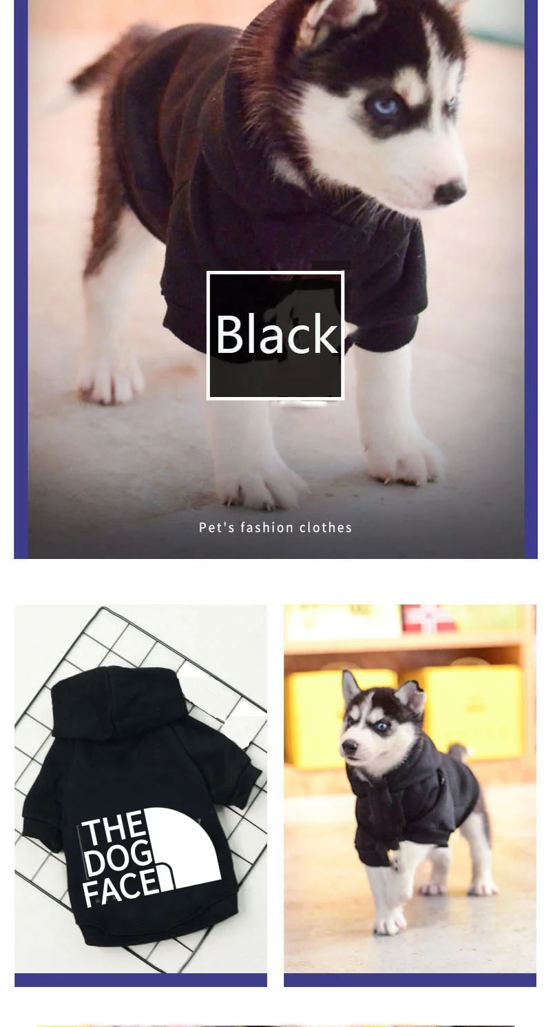 Sudadera con capucha para perros pequeños y grandes, abrigo de viento con cara de perro, chaqueta de Bulldog Francés, ropa cálida Sudadera con capucha para perros pequeños y grandes, abrigo de viento con cara de perro, chaqueta de Bulldog Francés, ropa cálida