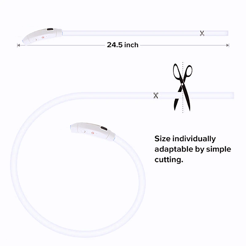 Collar luminoso recargable por USB para perros pequeños y grandes, Collar de seguridad para mascotas con luz nocturna y Led brillante ajustable