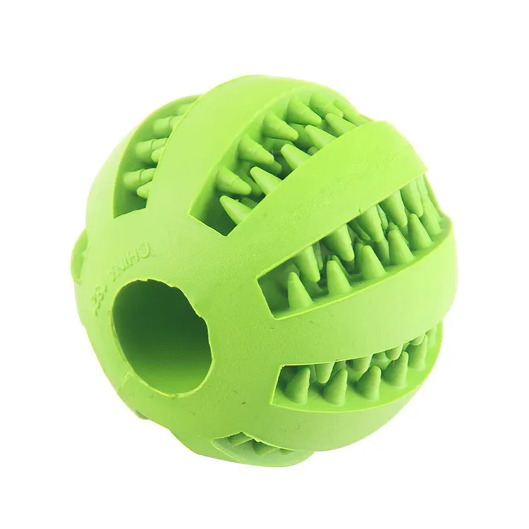Bola de juguete para perros, pelota de juguete no tóxica resistente a mordeduras para perros, cachorros y gatos, alimentador de comida para mascotas, bola de limpieza de dientes para masticar