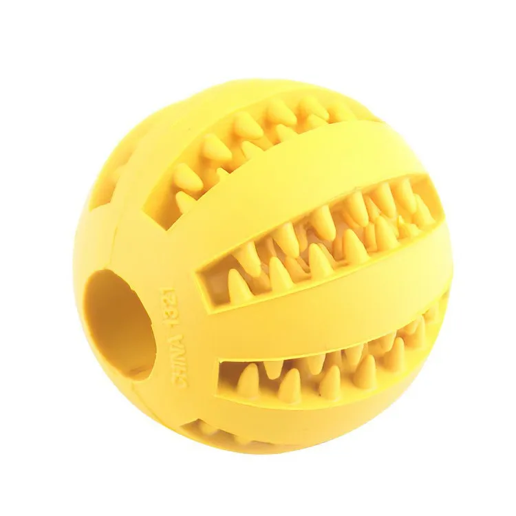 Bola de juguete para perros, pelota de juguete no tóxica resistente a mordeduras para perros, cachorros y gatos, alimentador de comida para mascotas, bola de limpieza de dientes para masticar