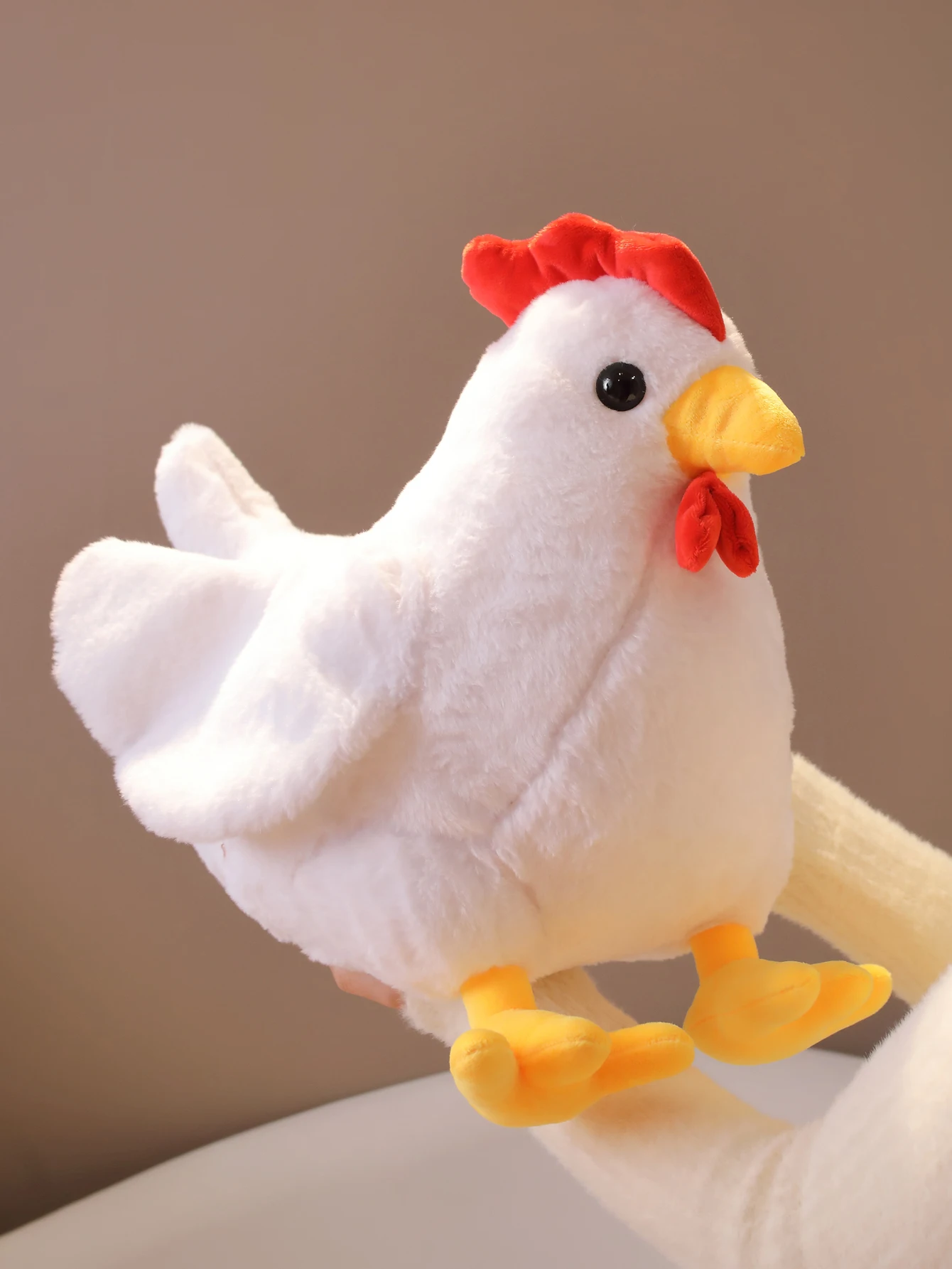 Un gran peluche de gallo, una muñeca de gallo esponjosa, una linda muñeca de gallo suave y encantadora, un regalo de fiesta de cumpleaños, una decoración del hogar