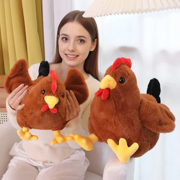 Un gran peluche de gallo, una muñeca de gallo esponjosa, una linda muñeca de gallo suave y encantadora, un regalo de fiesta de cumpleaños, una decoración del hogar
