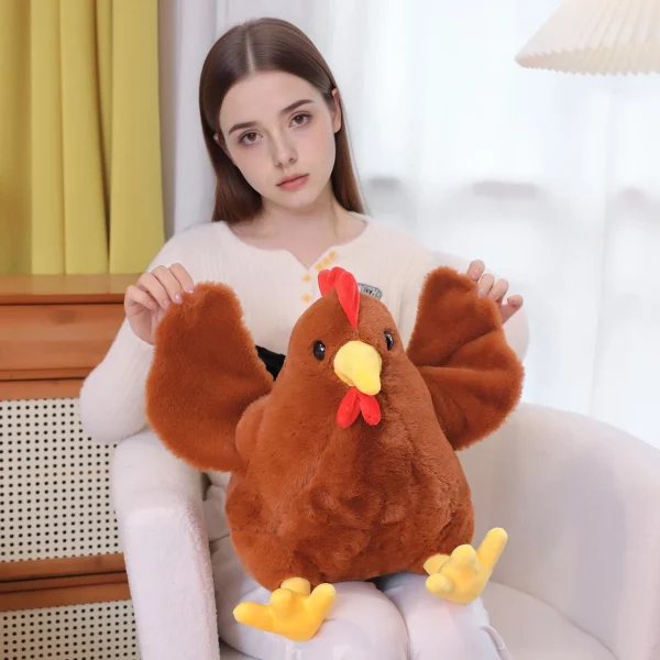 Un gran peluche de gallo, una muñeca de gallo esponjosa, una linda muñeca de gallo suave y encantadora, un regalo de fiesta de cumpleaños, una decoración del hogar