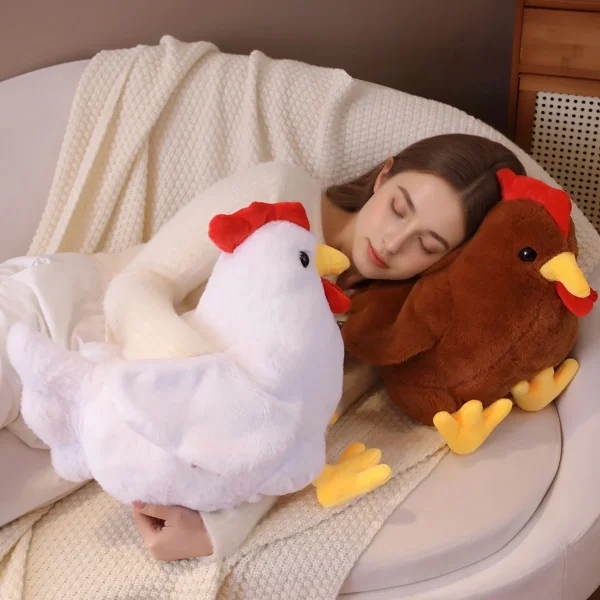 Un gran peluche de gallo, una muñeca de gallo esponjosa, una linda muñeca de gallo suave y encantadora, un regalo de fiesta de cumpleaños, una decoración del hogar